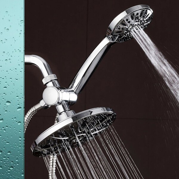 Aqde High Pressure Multi Function Dual Shower Head And Reviews Wayfair